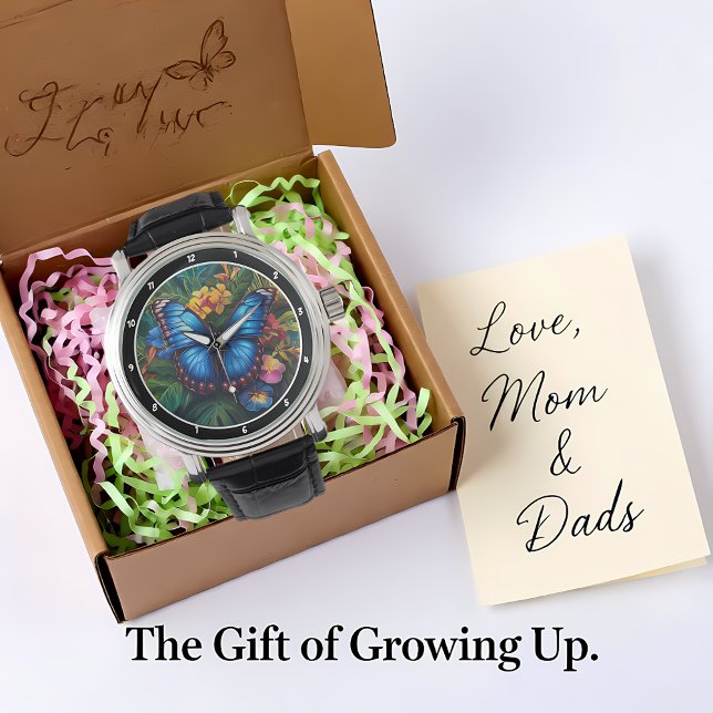 Tropical Whisper" - Blue Butterfly Watch (Creator Uploaded)