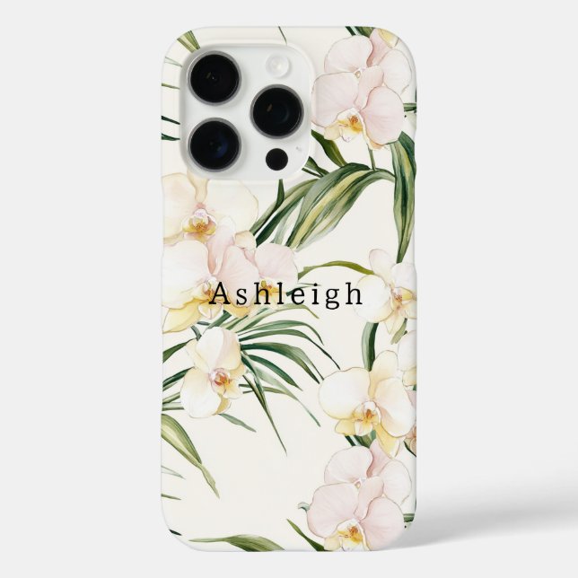 Tropical White Orchid Flowers   Case-Mate iPhone Case (Back)