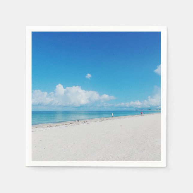 Tropical White Sand Beach Napkin (Front)