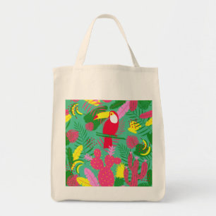 Tropical Wild Jungle Paradise Toucan Watercolor Tote Bag