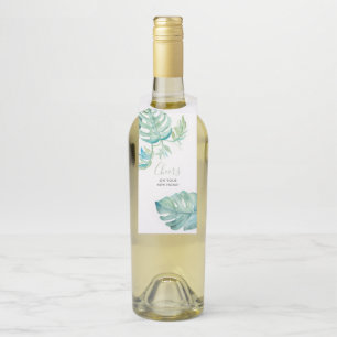 Tropical Wine Housewarming Gift Bottle Tag
