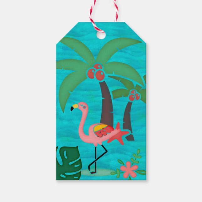 Tropical Wishes Gift Tags (Front)