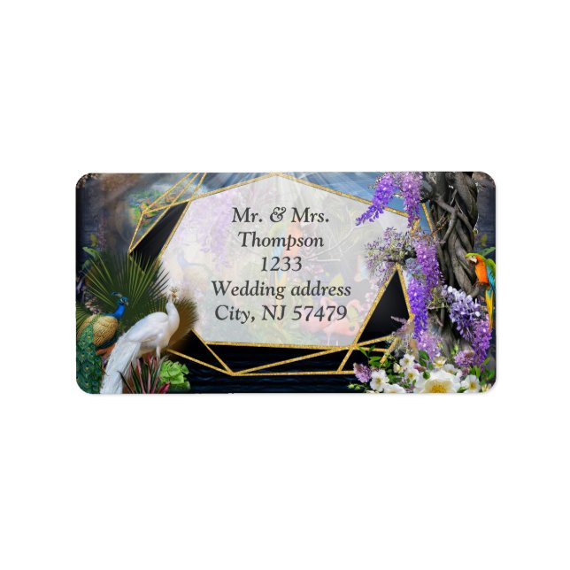 Tropical Wisteria Paradise at the Golden Palace Label (Front)