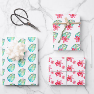 Tropical Wrapping Paper Set of 3 