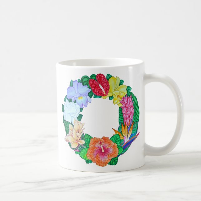 Tropical Wreath Coffee Mug (Right)