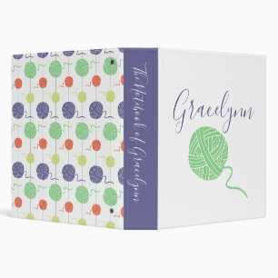 Tropical Yarn Ball String Pattern Binder