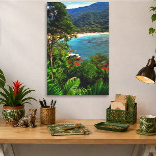 Tropical Yelapa Mexico Beach View 0828 Art Canvas Print