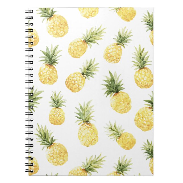 Tropical Yellow Pineapples Notebook (Front)