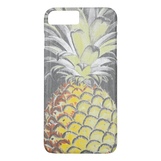 Tropical Yellow Pinneapple on Grey Case-Mate iPhone Case (Back)