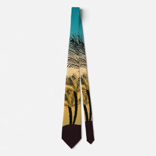 Tropical Yellow Sunset Modern Minimalist Tie