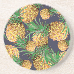 Tropical Yummy Pineapple Pattern Coaster