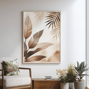 Tropical Zen – Minimalist Poster –Neutral Wall Art