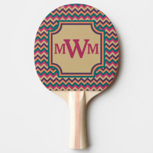 Tropical Zigzag Ping Pong Paddle
