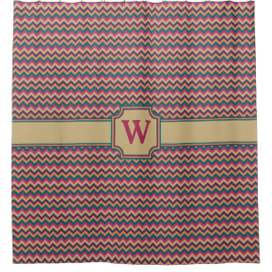 Tropical Zigzag Shower Curtain