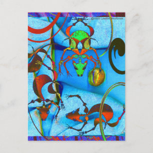 TropicalDog Blue Postcard