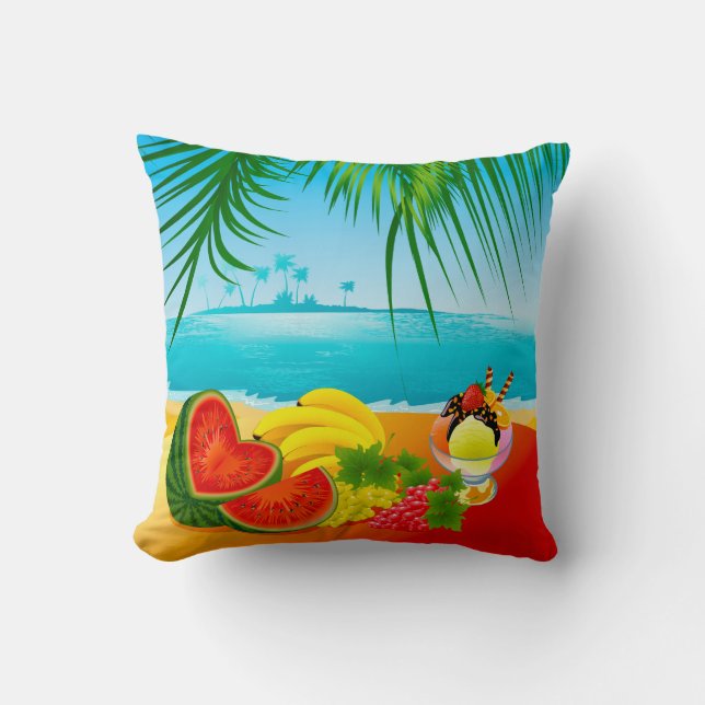 Tropicale Throw Pillow (Front)