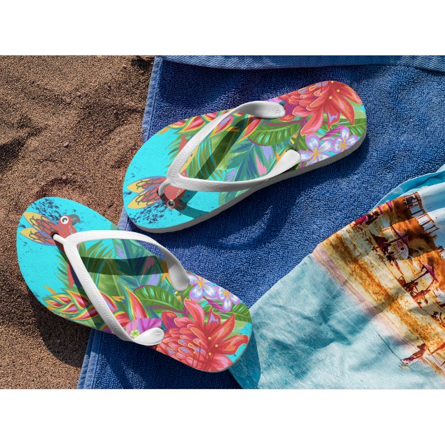 TropiColor Fusion Macaw & Floral Serenade Flip Flops (Creator Uploaded)