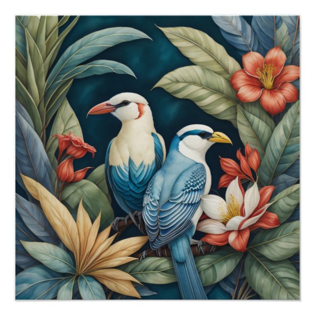 tropics birds and plants poster (Front)