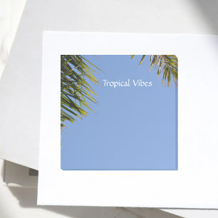 Tropics Palm Fronds Sky Blue Customizable Post-it Notes