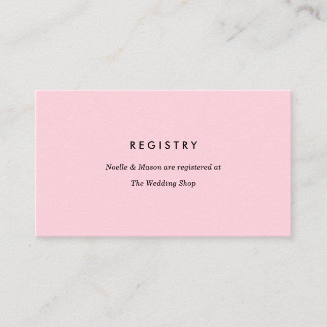 Tropics Registry Card (Front)