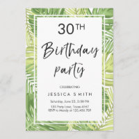 Tropiques Invitation d'anniversaire Tropical Hawai