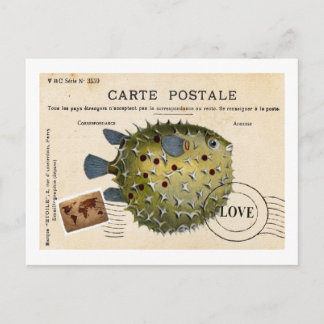 Tropival Vintage Fish Love Postcard