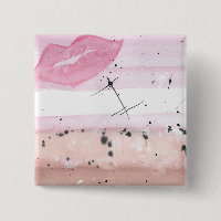 TROS Lipstick Lesbian Pride Button