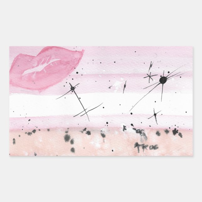 TROS Lipstick Lesbian Pride Flag stickers (Front)