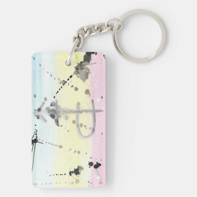 TROS Pansexual pride keychain (Back)