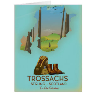 Trossachs Stirling Scotland hiking poster