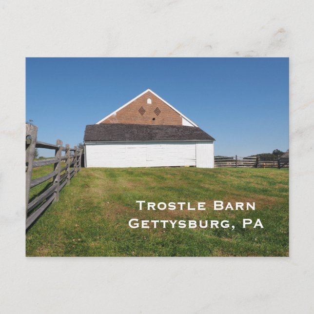 Trostle Barn in Gettysburg PA Postcard (Front)