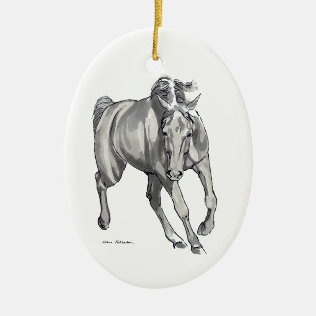 Trot Ceramic Ornament (Front)