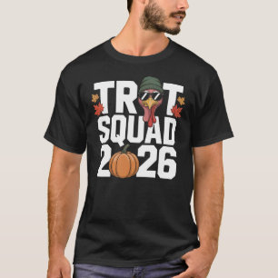Trot Squad 2026 Cool Turkey Pumpkin Thanksgiving T-Shirt
