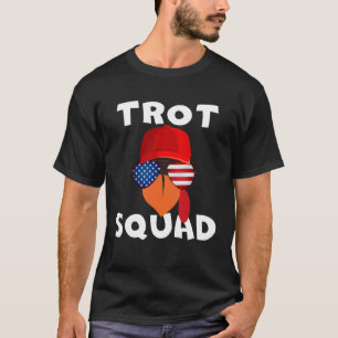 Trot Squad Patriotic Turkey Face Pilgrim Costume T-Shirt