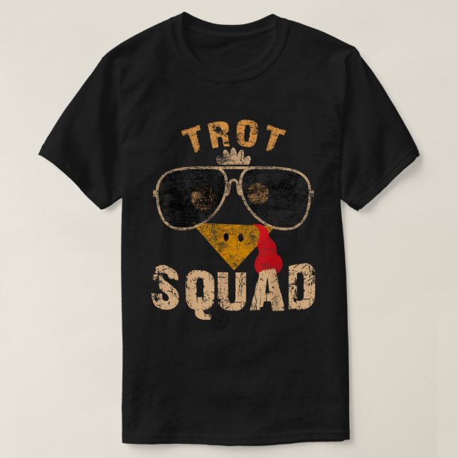 Trot Squad Retro Turkey Design T-Shirt (Design Front)