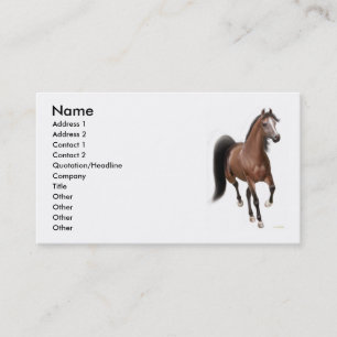 Trotting Bay Horse Business Card