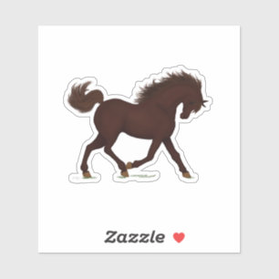 Trotting Brown Horse Pony Equestrian