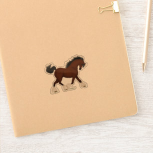 Trotting Clydesdale Horse Equestrian Horse-Lover