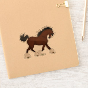 Trotting Clydesdale Horse Equestrian Horse-Lover