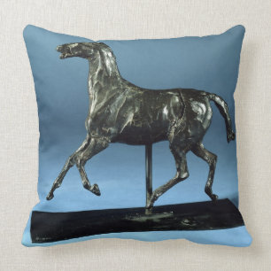 Trotting Horse (bronze) Throw Pillow