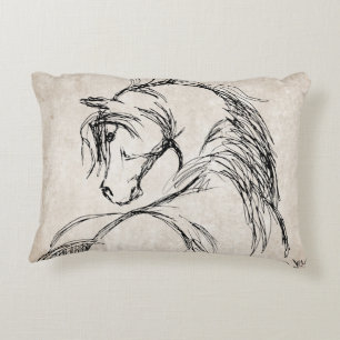 Trotting Horse Holiday Christmas Accent Pillow