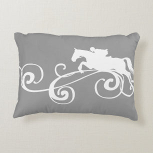 Trotting Horse Holiday Christmas Decorative Pillow