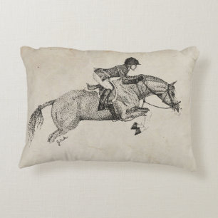 Trotting Horse Holiday Christmas Decorative Pillow