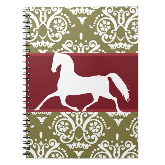 Trotting Horse Holiday Christmas Notebook (Front)