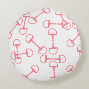 Trotting Horse Holiday Christmas Round Pillow