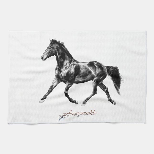 Trotting Horse Kitchen Towel (Horizontal)