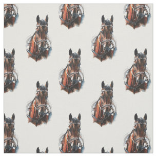 trotting horse painting. Customize me. Fabric
