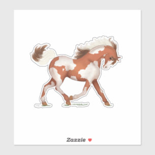 Trotting Paint Pony Overo Skewbald Pinto Horse