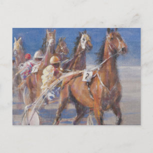 Trotting races Lancieux Brittany 2014 Postcard