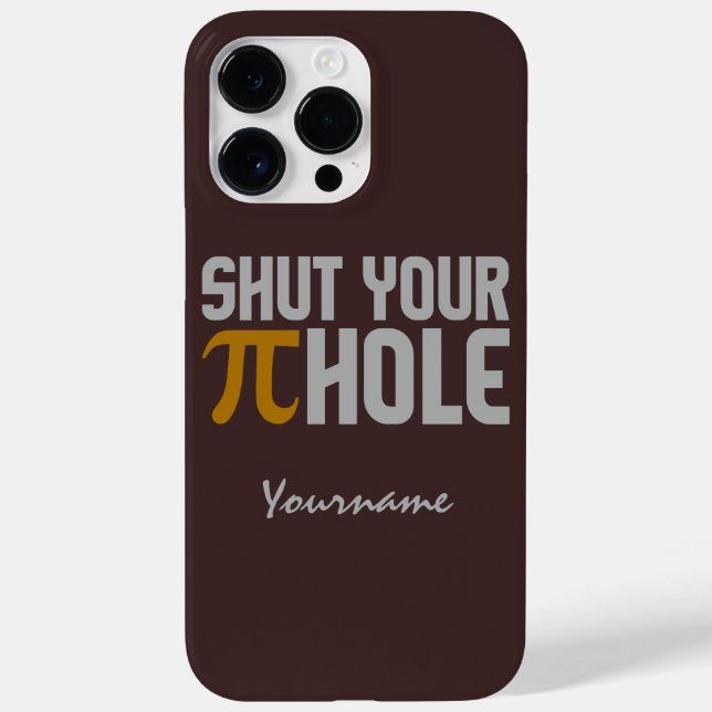 "Trou à tarte (pi)" personnalisé coques monogramme (Verso)